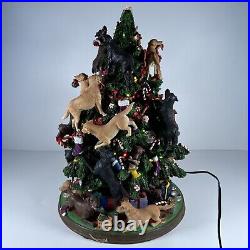 Danbury Mint Labrador Retriever Dog Christmas Tree Lighted Figurine Retired