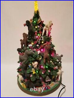 Danbury Mint Poodle Dog Lighted Christmas Tree Figurine