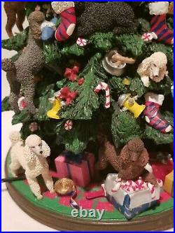 Danbury Mint Poodle Dog Lighted Christmas Tree Figurine