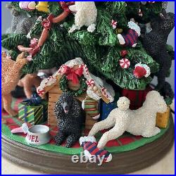 Danbury Mint Poodle Figurine Lighted Christmas Tree Retired Dogs