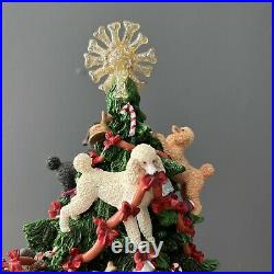 Danbury Mint Poodle Figurine Lighted Christmas Tree Retired Dogs