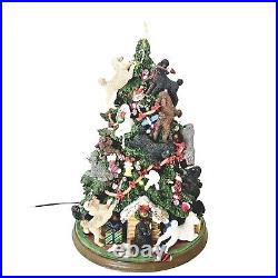 Danbury Mint Poodle Lighted Christmas Tree Decoration Centerpiece With Star