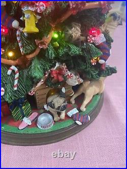 Danbury Mint Pug Lighted Christmas Tree Retired Original Box 12READ