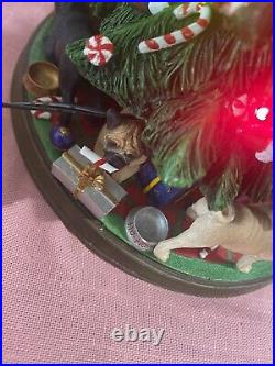 Danbury Mint Pug Lighted Christmas Tree Retired Original Box 12READ