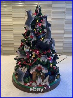 Danbury Mint Schnauzer Christmas Tree Lighted Works Dog Novelty 12 Danbury Mint Schnauzer Christmas Tree Lighted Works Dog Novelty 12