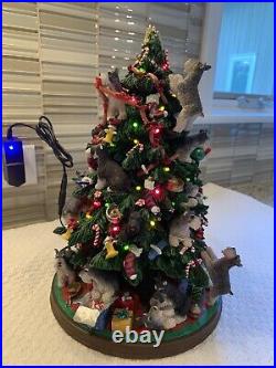 Danbury Mint Schnauzer Christmas Tree Lighted Works Dog Novelty 12 Danbury Mint Schnauzer Christmas Tree Lighted Works Dog Novelty 12