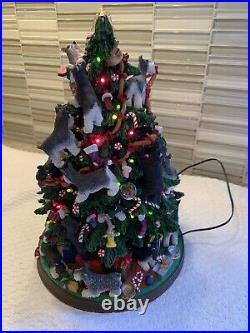 Danbury Mint Schnauzer Christmas Tree Lighted Works Dog Novelty 12 Danbury Mint Schnauzer Christmas Tree Lighted Works Dog Novelty 12