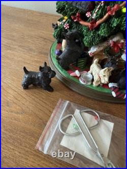 Danbury Mint Scottish Terrier Lighted Christmas Tree Extra Dogs Bulbs