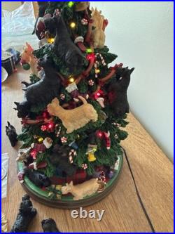 Danbury Mint Scottish Terrier Lighted Christmas Tree Extra Dogs Bulbs
