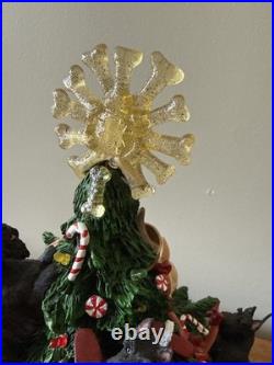 Danbury Mint Scottish Terrier Lighted Christmas Tree Extra Dogs Bulbs