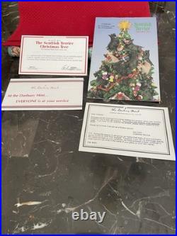 Danbury Mint Scottish Terrier Lighted Christmas Tree Mint Condition