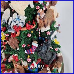 Danbury Mint Shih Tzu Lighted Christmas Tree 12Figurine Holidays Dogs No Star
