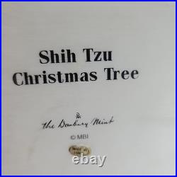 Danbury Mint Shih Tzu Lighted Christmas Tree 12Figurine Holidays Dogs No Star