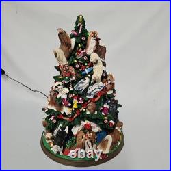 Danbury Mint Shih Tzu Lighted Christmas Tree 12Figurine Holidays Dogs No Star