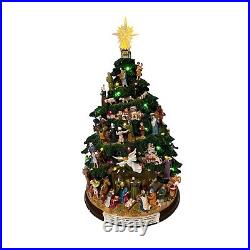 Danbury Mint Table Top The Nativity Christmas Tree-Light Up-Retired-Some Damage