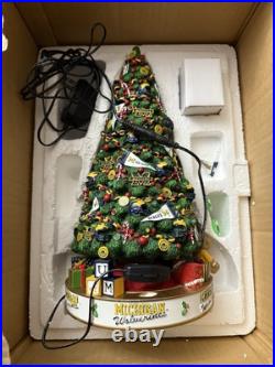 Danbury Mint University Michigan Wolverines Football Lighted Christmas Tree