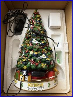Danbury Mint University Michigan Wolverines Football Lighted Christmas Tree