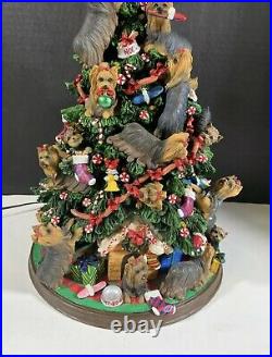 Danbury Mint Yorkshire Terrier (Yorkie) Christmas Tree Lighted