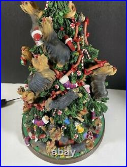 Danbury Mint Yorkshire Terrier (Yorkie) Christmas Tree Lighted