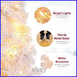 Decoway Christmas Tree Pre-lit Snowman-Shaped Artificial White Christmas Tree