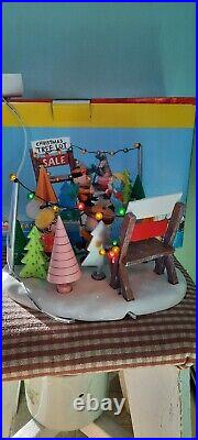 Department 56 Peanuts Christmas Tree Lot Lighted, Charlie Brown, Linus w Box Department 56 Peanuts Christmas Tree Lot Lighted, Charlie Brown, Linus w Box