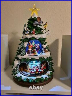 Disney Animated Christmas Tree With Music & LED Lights 17.5 Xmas Decoration