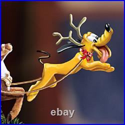 Disney Christmas Tree Top Ornament Mickey & Friends Rotating Sleigh LED Lights