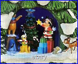 Disney Mickey Mouse Large Animated Musical Lights Christmas Tree Train NEW