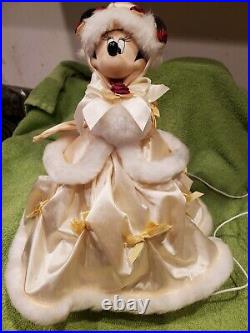 Disney Minnie Mouse Victorian Tree topper Christmas w Lights