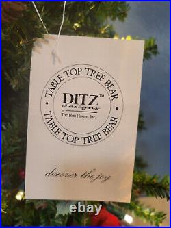 Ditz Designs Cream Bear Tabletop Tree with lights 22