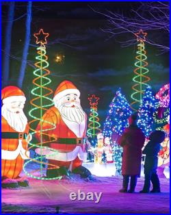 Double Spiral Christmas Tree Light Outdoor, Outdoor Light up Christmas Tree with