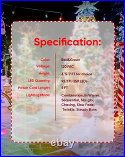 Double Spiral Christmas Tree Light Outdoor, Outdoor Light up Christmas Tree with