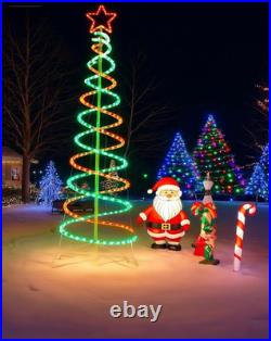 Double Spiral Christmas Tree Light Outdoor, Outdoor Light up Christmas Tree with