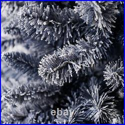 Evergreen Classics 7' Navy Blue Anson Slim Pine Holiday Tree & White LED Lights