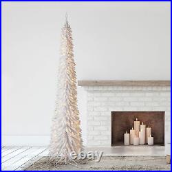 Evergreen Classics 9' White Pencil Pine Christmas Tree, 250 White LED Lights