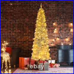 FCH 7.5ft Flocking Tied Light Christmas Tree