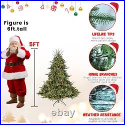 FREE SHIPPING? Christmas Tree, 5 Ft, 350 Lights, Hinged, 1129 Branches