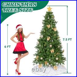 FREE SHIPPING? Christmas Tree, 7.5 Ft, 400 Lights, & Golden Ornaments