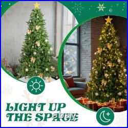 FREE SHIPPING? Christmas Tree, 7.5 Ft, 400 Lights, & Golden Ornaments
