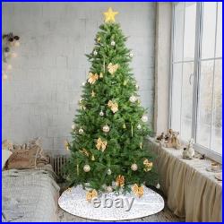 FREE SHIPPING? Christmas Tree, 7.5 Ft, 400 Lights, & Golden Ornaments