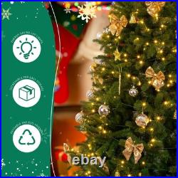 FREE SHIPPING? Christmas Tree, 7.5 Ft, 400 Lights, & Golden Ornaments
