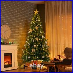 FREE SHIPPING? Christmas Tree, 7.5 Ft, 400 Lights, & Golden Ornaments