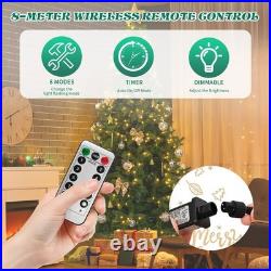 FREE SHIPPING? Christmas Tree, 7.5 Ft, 400 Lights, & Golden Ornaments