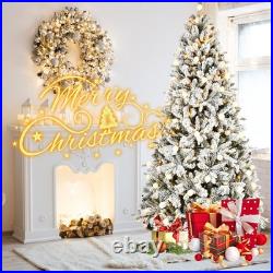 FREE SHIPPING? Christmas Tree, 7.5 Ft Hinged, 1523 Branch Tips, Warm Lights