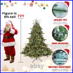 FREE SHIPPING? Christmas Tree, 7 Ft Hinged, 2257 Branches withLights