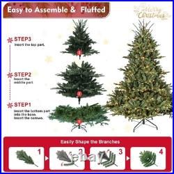 FREE SHIPPING? Christmas Tree, 7 Ft Hinged, 2257 Branches withLights