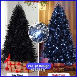FREE SHIPPING? Christmas Tree, 8 Ft Hinged, 2486 Branch Tips, Blue Lights