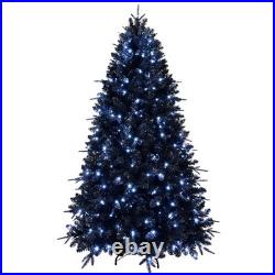 FREE SHIPPING? Christmas Tree, 8 Ft Hinged, 2486 Branch Tips, Blue Lights
