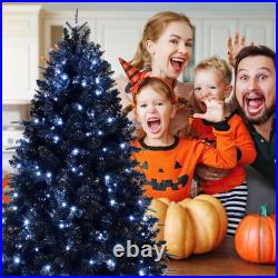 FREE SHIPPING? Christmas Tree, 8 Ft Hinged, 2486 Branch Tips, Blue Lights