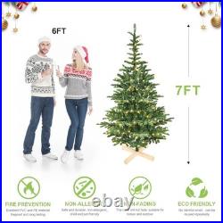 FREE SHIPPING? Christmas Tree, Hinged 8 ft, Light Up, 1307 Spread Branches